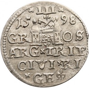 Zygmunt III Waza 1587-1632, trojak 1598, Ryga