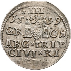 Zygmunt III Waza 1587-1632, trojak 1599, Ryga