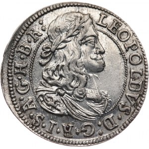Austria, Leopold I 1657-1705, 3 krajcary 1671, Hall.