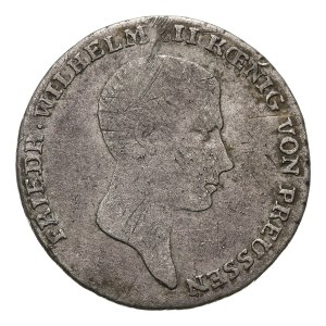 Śląsk, Fryderyk Wilhelm III 1797-1840, 1/6 talara 1817 B, Wrocław