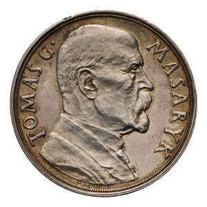 Czechy, medal z okazji 85 urodzin Tomasza Garrique Masaryk'a 1935
