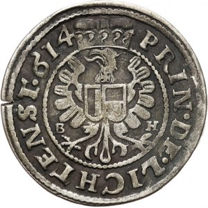 Śląsk, Księstwo Opawskie - Karol Liechtenstein 1614-1627, 3 krajcary 1614, Opawa