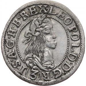 Austria, Leopold I 1657-1705, 3 krajcary 1666, Kremnica.