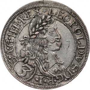 Austria, Leopold I 1657-1705, 3 krajcary 1665, Wiedeń.
