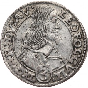 Austria, Leopold Wilhelm 1637-1662, 3 krajcary 1656, Ołomuniec.
