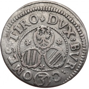 Austria, Leopold V 1619-1632, 3 krajcary b.d., Tyrol.