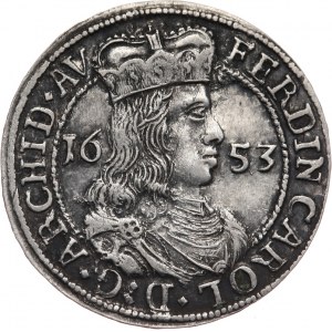 Austria, Ferdynand Karol 1632 - 1662, 3 krajcary 1653, Hall.