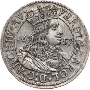 Austria, Ferdynand Karol 1632 - 1662, 3 krajcary 1659, Hall.