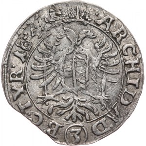 Austria, Ferdynand III 1637-1657, 3 krajcary 1644, Wiedeń.