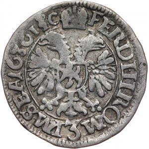 Czechy, Schlick - hrabstwo - Heinrich Schlick 1627-1650, 3 krajcary 1636