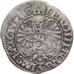 Czechy, Schlick - hrabstwo - Heinrich Schlick 1627-1650, 3 krajcary 1635