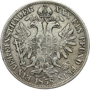 Austria, Franciszek Józef I 1848-1916, talar 1858/B, Kremnica