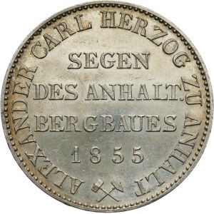 Niemcy, Anhalt - Bernburg, Aleksander Karol 1834-1863, talar 1855/A, Berlin