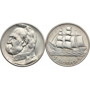 II Rzeczpospolita, zestaw 2 monet pamiątkowych