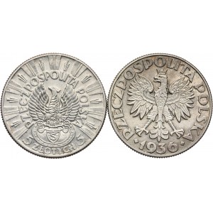 II Rzeczpospolita, zestaw 2 monet pamiątkowych