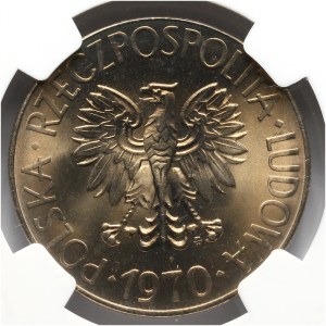 PRL, 10 złotych 1970, Kościuszko, NGC MS65.