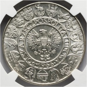 PRL, 100 złotych 1966, Tysiąclecie Państwa Polskiego, NGC MS66.