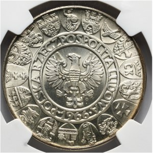 PRL, 100 złotych 1966, Tysiąclecie Państwa Polskiego, NGC MS67.