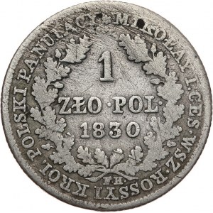 Królestwo Polskie, Mikołaj I 1825-1855, 1 złoty 1830, Warszawa.