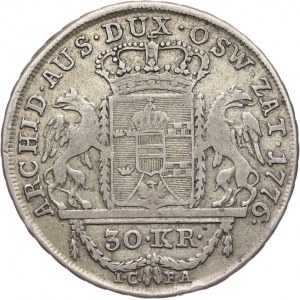 Monety oświęcimsko-zatorskie, Maria Teresa 1740-1780, 30 krajcarów (dwuzłotówka) 1776, Wiedeń