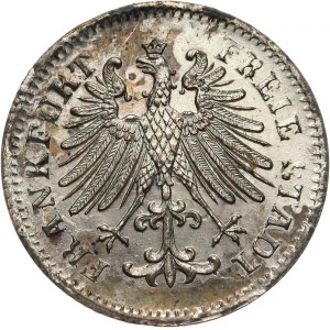 Niemcy, Frankfurt Wolne Miasto, 3 krajcary 1851.