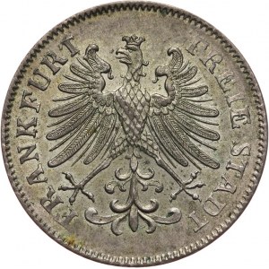 Niemcy, Frankfurt Wolne Miasto, 6 krajcarów 1848.