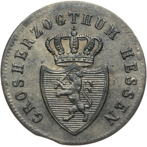 Niemcy, Hessen - Darmstadt, Ludwig II 1830 - 1848, krajcar 1837, Darmstadt.