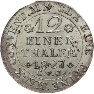 Niemcy, Braunschweig, Karol 1815 - 1830, 1/12 talara 1827.