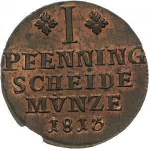 Niemcy, Braunschweig, Fryderyk Wilhelm 1806 - 1815, 1 pfenning 1813.