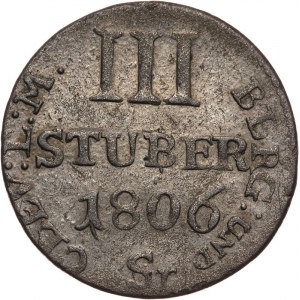 Niemcy, Berg, Joachim 1806 - 1808, 3 stuber 1806, Dusseldorf.