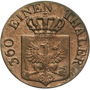Niemcy, Prusy, Fryderyk Wilhelm III, 1797 - 1840, 1 pfenning 1833, Berlin.