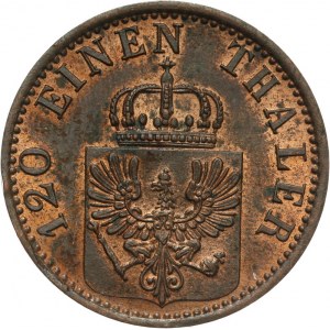 Niemcy, Prusy, Wilhelm I, 1861 - 1888, 3 pfenninge 1872, Berlin.