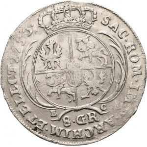 August III 1733-1763 dwuzłotowka (8 groszy) 1753, Lipsk, efraimek
