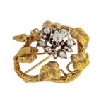 Brooch with floral motif, late 19th century, Art Nouveau
