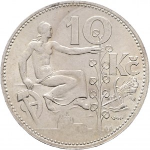 10 CZK 1930 Srebro Pierwsza Republika Czeska