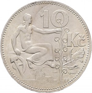 10 CZK 1930 Silber Erste Republik der Tschechischen Republik