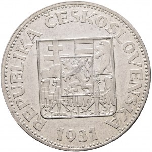 10 koron 1931 srebro Pierwsza Republika Czeska
