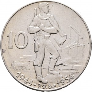 10 Kčs 1954 10. výročie - Slovenské povstanie