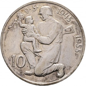 10 Kčs 1955 10. Jahrestag der Befreiung von Deutschland