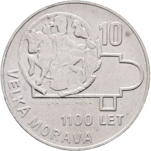 10 Kčs 1966 1100° Anniversario Grande Moravia