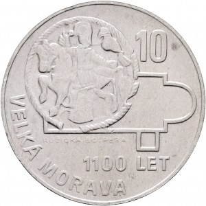 10 Kčs 1966 1100° Anniversario Grande Moravia
