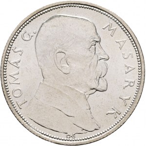 10 CZK 1928 Argento 10° Anniversario Indipendenza Prima Repubblica Ceca T.G.Masaryk