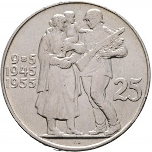 25 Kčs 1955 10° anniversario della liberazione dalla Germania