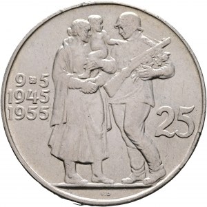 25 Kčs 1955 10e anniversaire de la libération de l'Allemagne