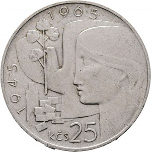 25 Kčs 1965 20 e anniversaire - Libération de la Tchécoslovaquie