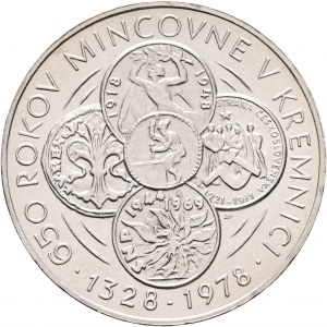 50 Kčs 1978 650 th Anniver. de la Monnaie de Kremnica