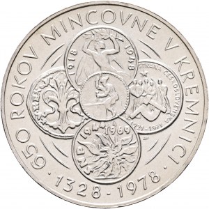 50 Kčs 1978 650. výročie. Kremnickej mincovne