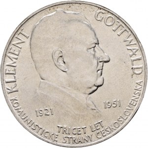 100 Kčs 1951 30. výročie Komunistickej strany Československa Klement Gottwald