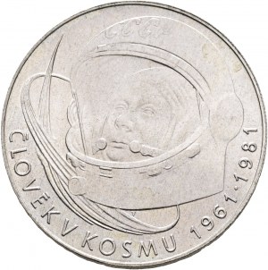 100 Kčs 1981 Yuri Gagarin 20 th Anniver. Of the first Manned Spaceflight