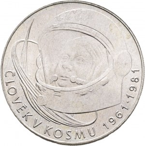 100 Kčs 1981 Yuri Gagarin 20 e Anniver. du premier vol spatial habité
